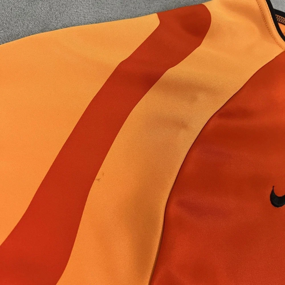 Vintage Nike Shirt Mens XL Orange Long Sleeve Soccer Goalkeeper Jersey Y2K